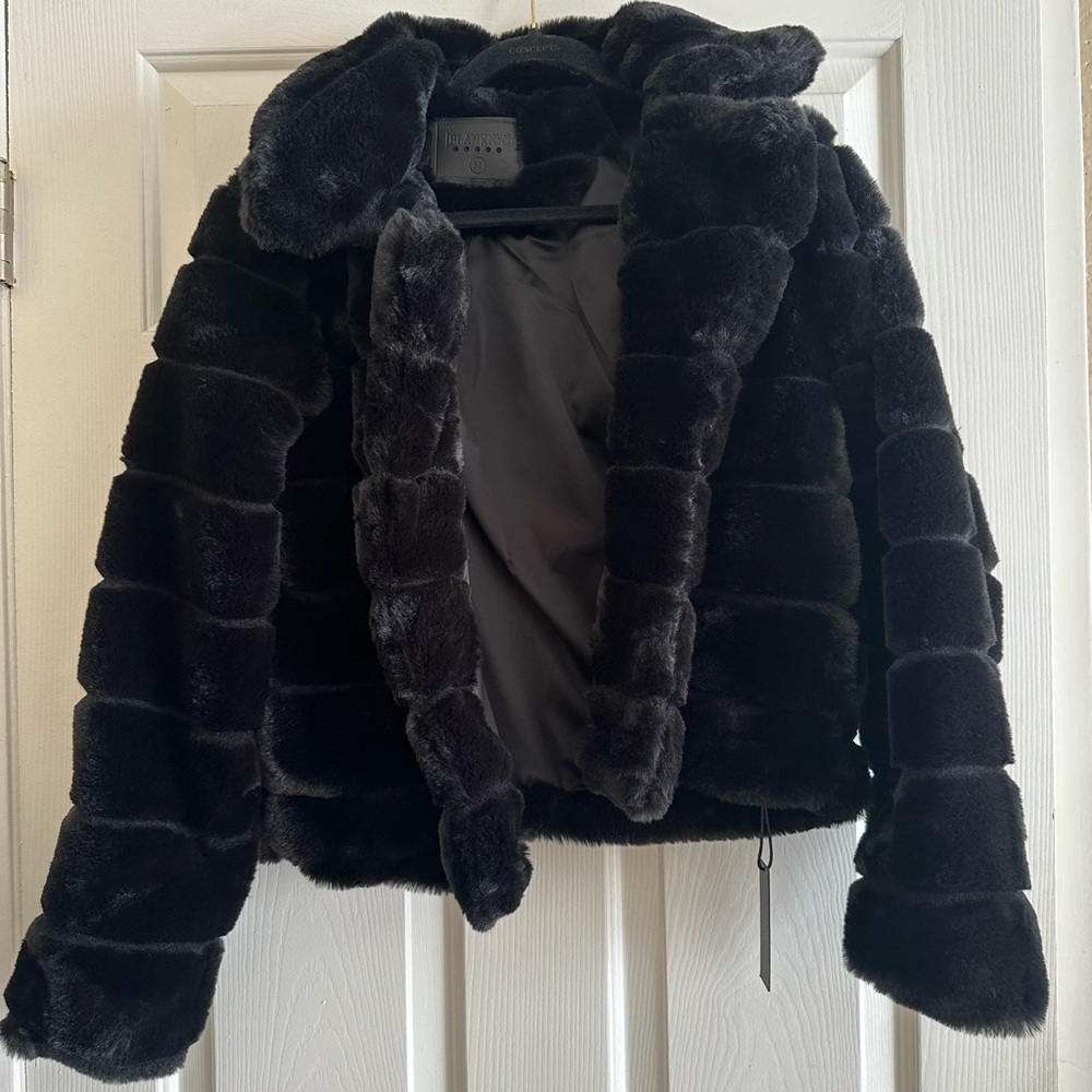 Blank NYC Faux Fur Cropped Jacket